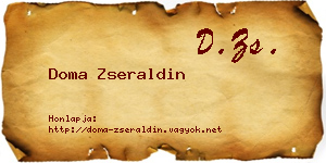 Doma Zseraldin névjegykártya